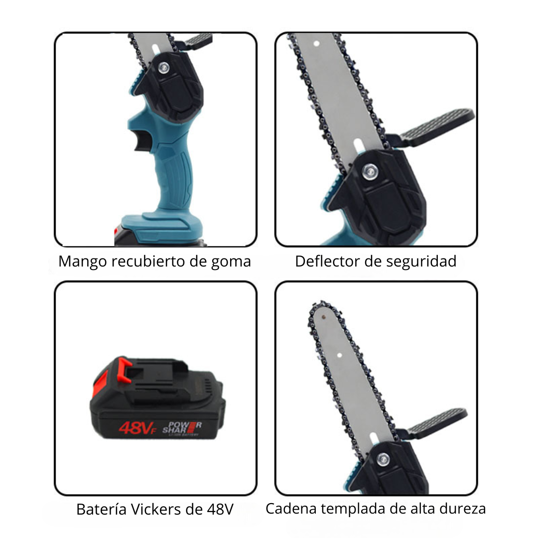Mini Motosierra Eléctrica de Alta Potencia + Maletín Gratis